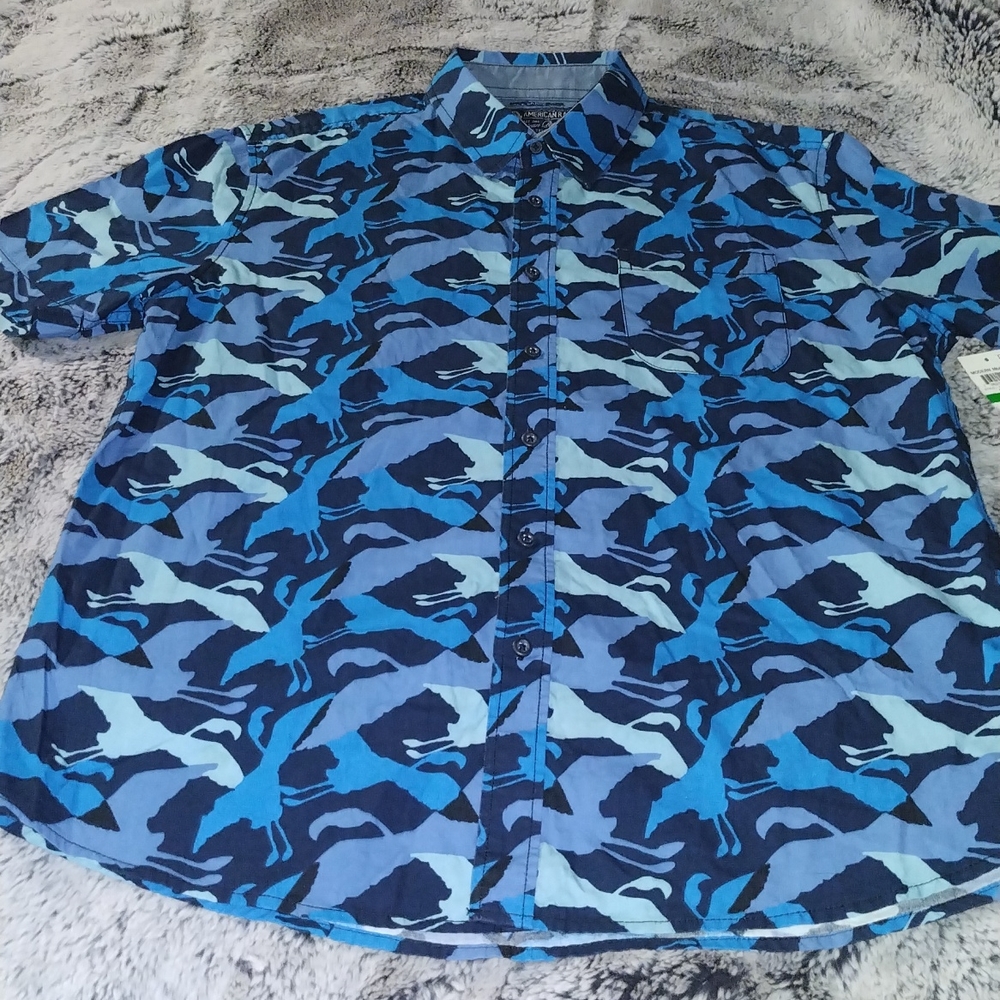 NWT American Rag short sleeve button front size Large